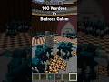 100 Wardens Vs Bedrock Golem #minecraft #mobbattle #shorts #golem
