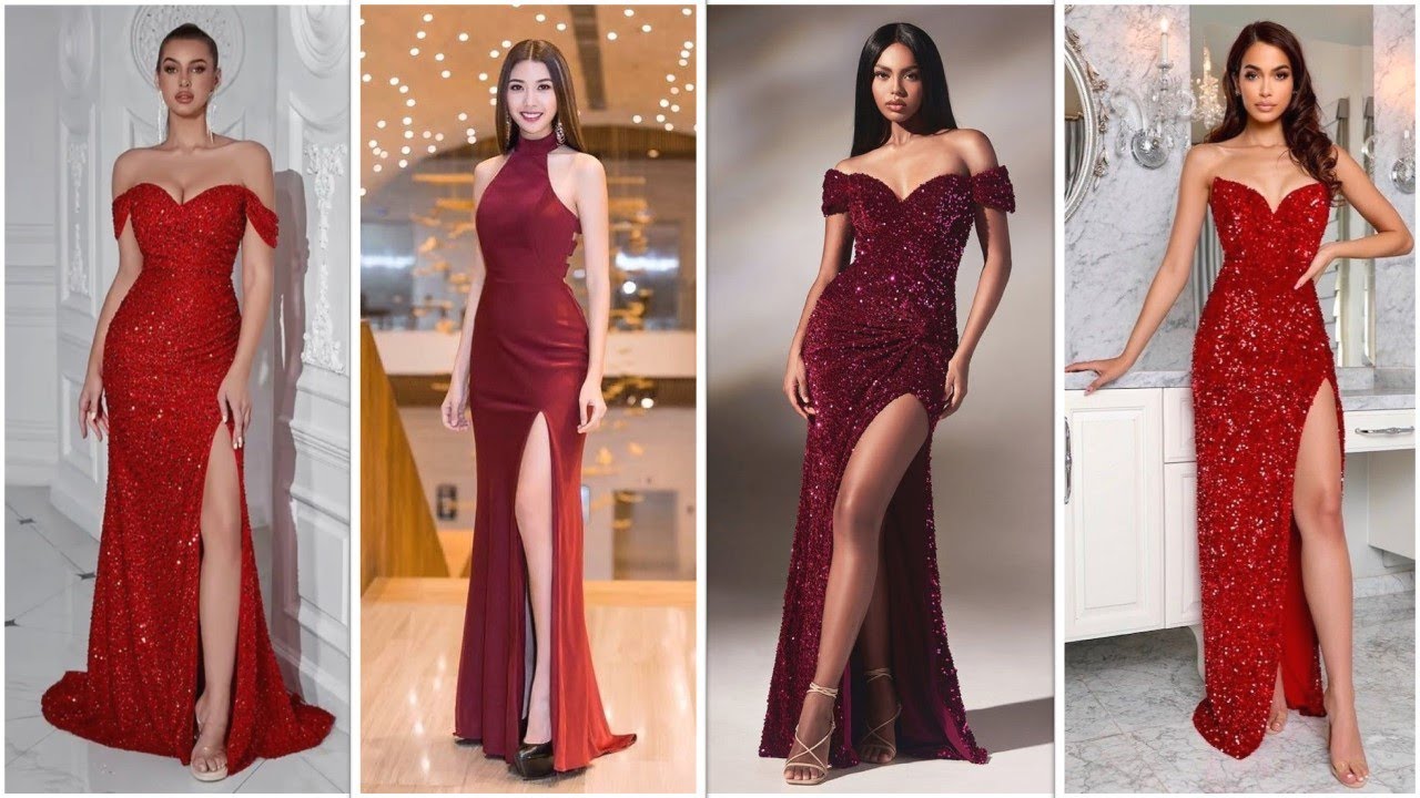 VESTIDOS LARGOS ROJOS LUCE RADIANTE Y SEGURA 