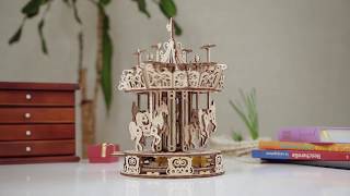 Ugears Carousel Model 3D puzzle Wooden Model KIT screenshot 4