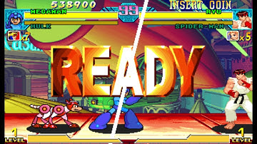 Marvel vs Capcom 1 ( Arcade ) - Megaman / Hulk Playthrough ( July 1, 2017 )