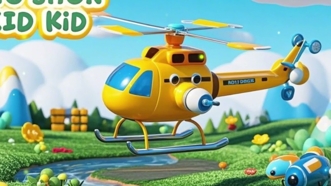 🚁 The Helicopter’s Whirly Spin | Fun Flying Song for Kids 🎶☁️