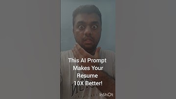This AI Prompt Makes Your Resume 10X Better! #ats #resume #shorts #trending