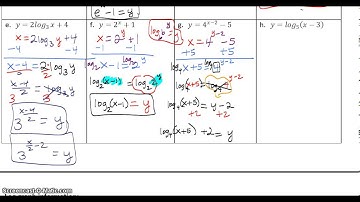 8.4 Day 2 Logarithmic Functions