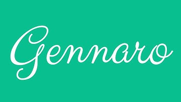 Learn how to Sign the Name Gennaro Stylishly in Cursive Writing