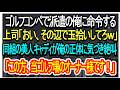 【スカッと朗読】ゴルフコンペで派遣の俺に命令する上司「おい、玉拾いしてろw」→同組の美人キャディが俺の正体に気づき絶叫「この方、当ゴルフ場のオーナー様です!」上司は震え出し…【朗読】【感動する話】