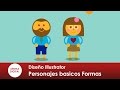 Illustrator 219 Personajes basicos con formas simples