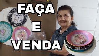 3 IDEIAS INCRÍVEIS COM PRATOS DE VIDRO / RENDA EXTRA NA CERTA / BY Socorro Rodrigues