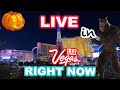 LAS VEGAS STRIP & FREMONT ST.  CRAZY FUN HALLOWEEN MARATHON 🎃 LIVESTREAM + FIRST TIME SLOT WIN! 🎰