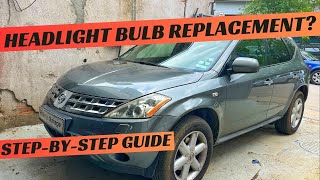 Nissan Murano Z50 Headlight Bulb replacement