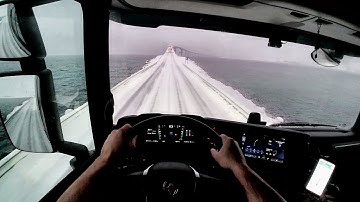POV Driving Scania 590S V8 - Across winter Norway
