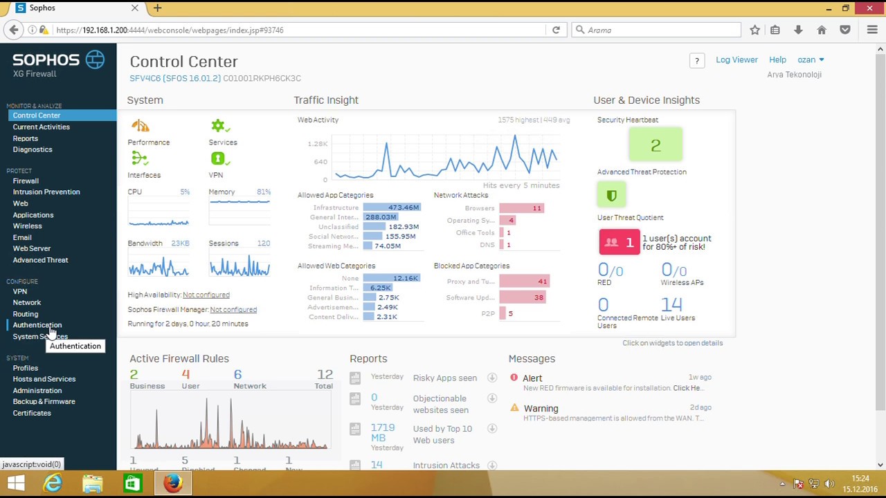 sophos xg firewall home edition. ...