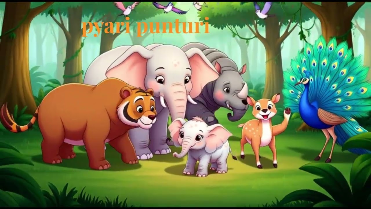 Kids Animal Rhymes – Jungle Safari for Children (Nepali), punturi hatti