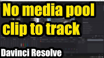 How to fix "No media pool clip to track" Tracking error? (DaVinci Resolve)