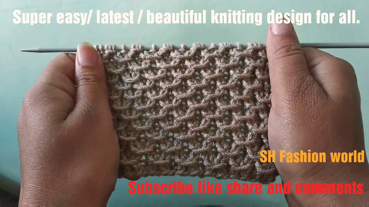 Easy Latest Border Design Beautiful Knitting Pattern For All In Hindi English Subtitles 2018