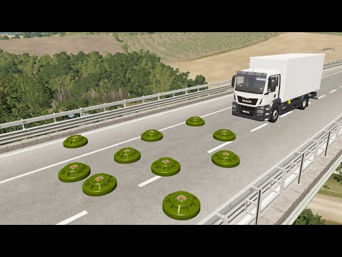 Big Man Cargo vs Contact Mine 😱 BeamNG.Drive