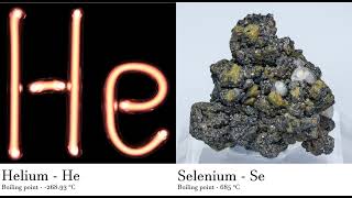 Helium - He vs Selenium - Se Comparing Element attributes Atoms