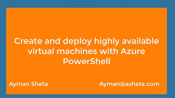 Create and deploy highly available virtual machines with Azure PowerShell