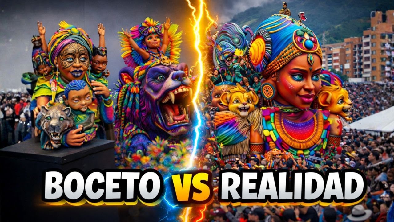 ¿Se parecen? Boceto vs Realidad en el Carnaval de Negros y Blancos