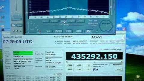 FunCube Dongle receiving AO-51 satellite using SDRadio.MPG