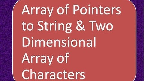 Programming Interview: Array of pointers to String
