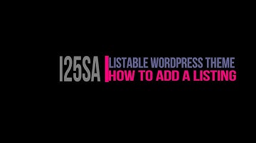 Listable Theme -  How To Add A New Listing
