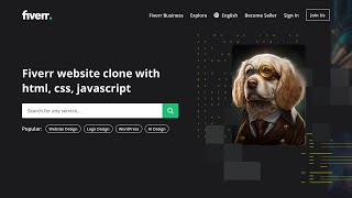 Create A Fiverr Website Clone in HTML CSS and JavaScript | Responsive Website HTML CSS & JavaScript
