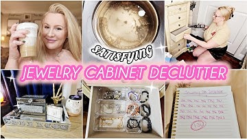 Satisfying Jewelry Cabinet Declutter & Deep Clean | Organize With Me