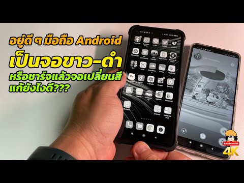 วิธีแก้ปัญหามือถือ Android เป็นจอขาวดำ หรือเปลี่ยนสีตอนชาร์จ