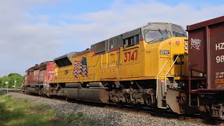 Epic Power on CP Rail w/ Dual Flags SD40-2 and Ex-UP SD90MAC! (6/7/2023)