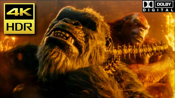 4K ULTRA HD • Kong vs Skar King (Godzilla x Kong - The New Empire) | DOLBY 5.1