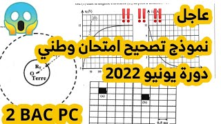 ????عاجل‼️‼️‼️‼️نموذج تصحيح الامتحان الوطني للفيزياء والكيمياء 2022 الدورة العادية PC