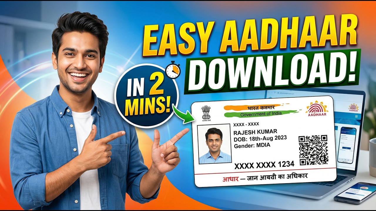 How to Download Aadhaar Card in 2 Minutes | Aadhaar Card Download ...