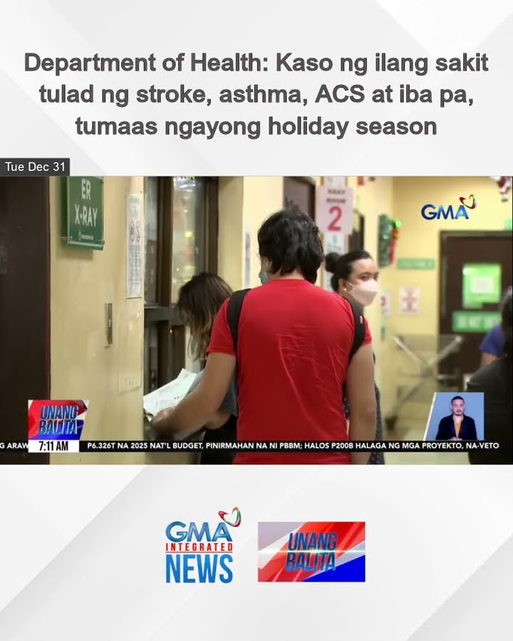 Department of Health – Kaso ng ilang sakit tulad ng stroke, asthma, ACS at iba pa,... | Unang Balita
