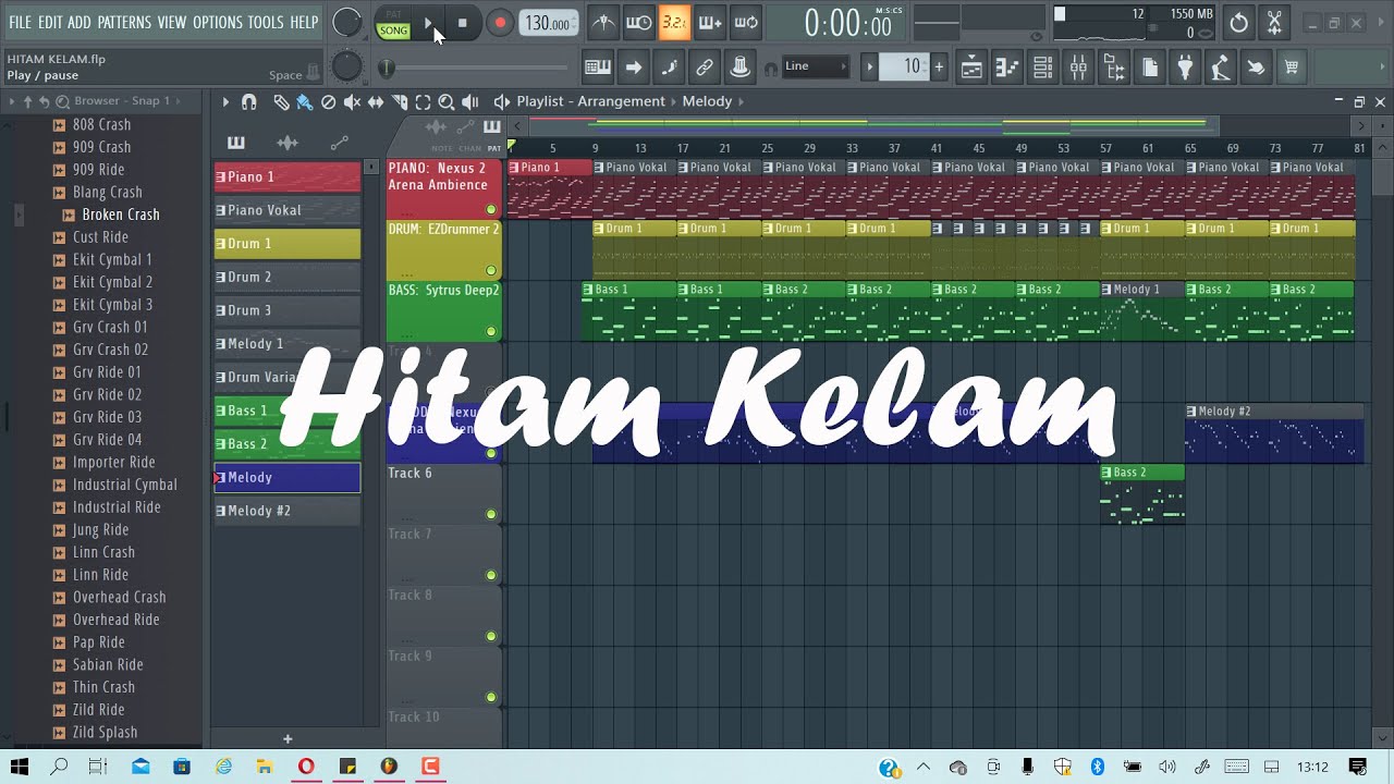 Hitam Kelam - Instrumental Pop Music Created on FL Studio 20 by Dwi Prastio