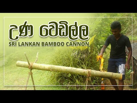 උණ වෙඩිල්ල Sri Lankan Bamboo Cannon (Una Wedi)