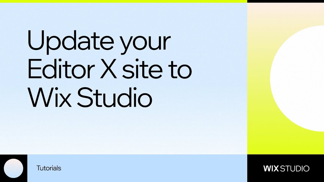 Updating an Editor X Site to the Studio Editor