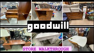 GOODWILL (2 DIFFERENT STORES) SHOP WITH ME 2024 | FURNITURE HOME DECOR |ARMCHAIRS CABINETS DRAWERS