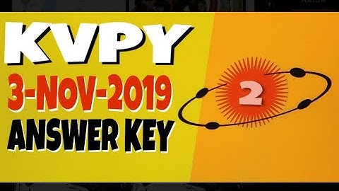 KVPY ANSWER KEY 3-NOV-19 / PART - 2 / #MATHS