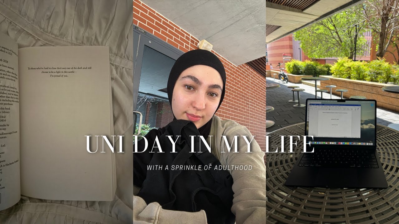 uni day in my life | with a sprinkle of adulthood 📖👩‍💻🎧🙃☁️