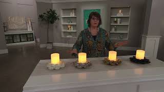 Home Reflections Lotus Holder with Flameless Candle on QVC