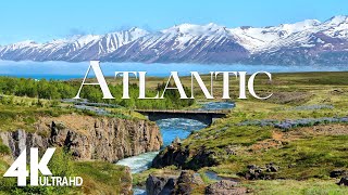 FLYING OVER ATLANTIC (4K UHD) - Amazing Beautiful Nature Scenery with Piano Music - 4K Video HD