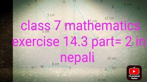 class 7 character 14 exercise 14.3 part =2 mathematics in nepali
