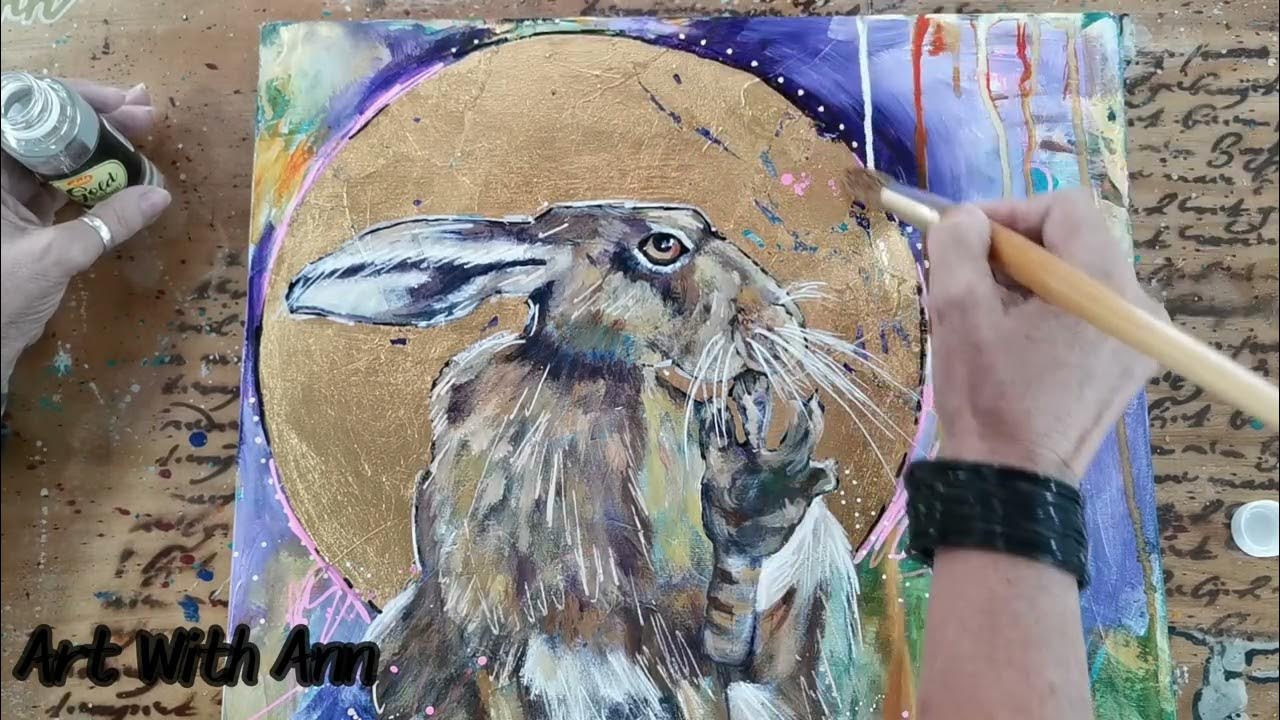 Sealing gold leaf on canvas how to seal gold leaf. goldleafart YouTube