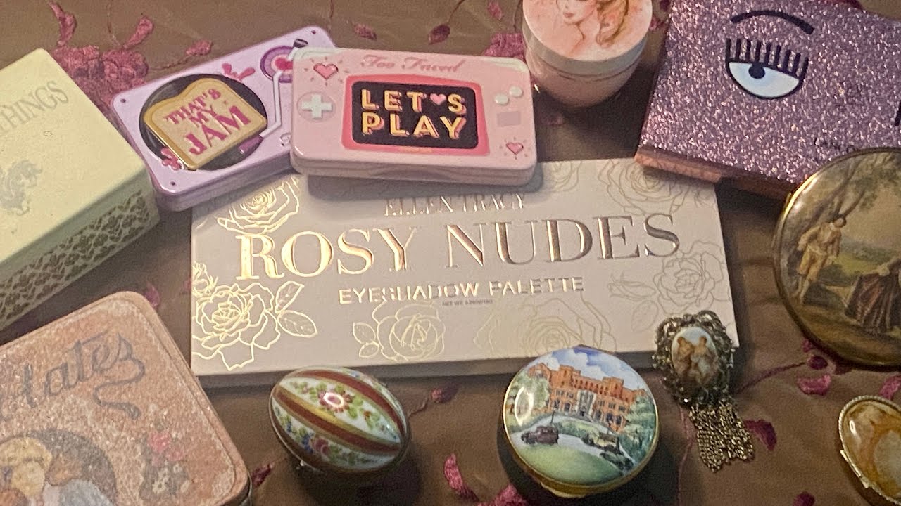 Vintage Makeup & Collection ASMR Soft Whispering Tapping Tingles