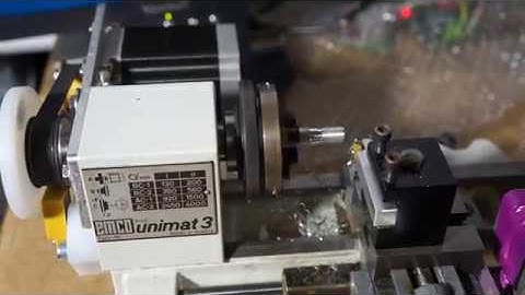 Emco Unimat 3 CNC Conversion threading 3/8 by 24 thread first test on aluminum