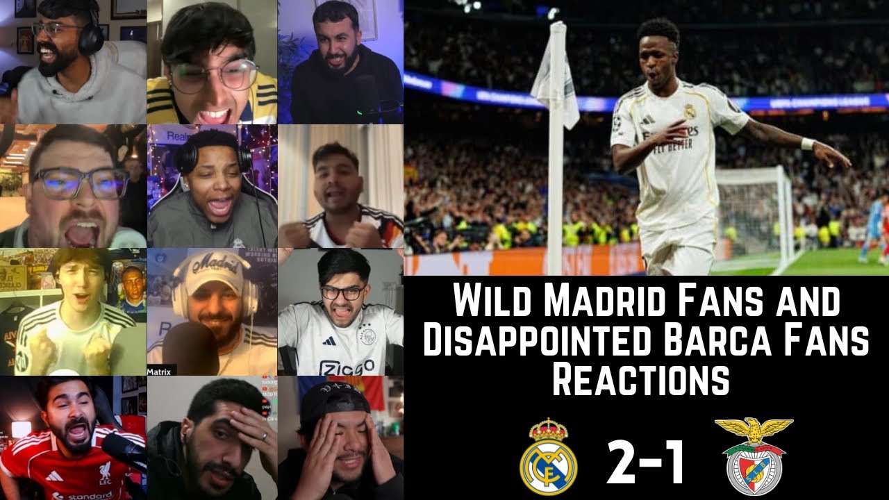 Wild Madrid Fans and Disappointed Barca Fans Reactions to REAL MADRID 2-1 (3-1 Agg.) BENFICA | UCL