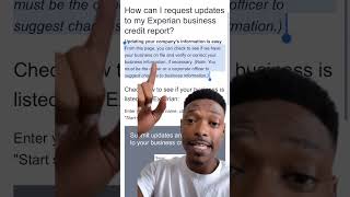 HOW TO UPDATE YOUR BUSINESS ADDRESS WITH EXPERIAN!!!