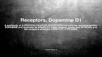 Medical vocabulary: What does Receptors, Dopamine D1 mean