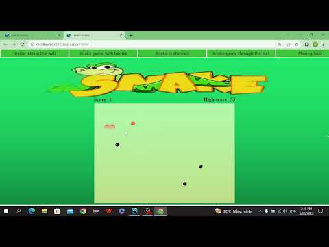 Demo game Snake giữa kỳ lập trình Front End     #games #video