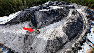 Cat D8 Dozer vs. mountain of snow!